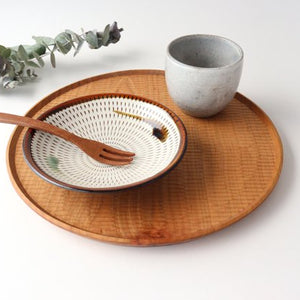 15cm/5.9in Plate Tobikanna Ame Inner Hanging Pottery Koishiwara Ware