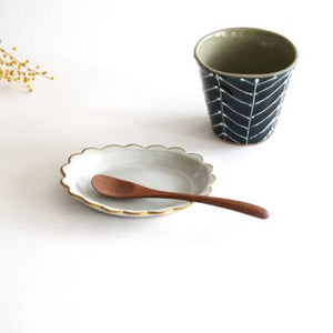 frame frill plate small pottery sen Hasami ware