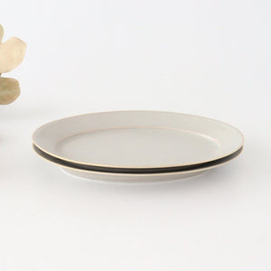 Rim Oval Plate M Sherbet Gray Porcelain Koyo Kiln Arita Ware