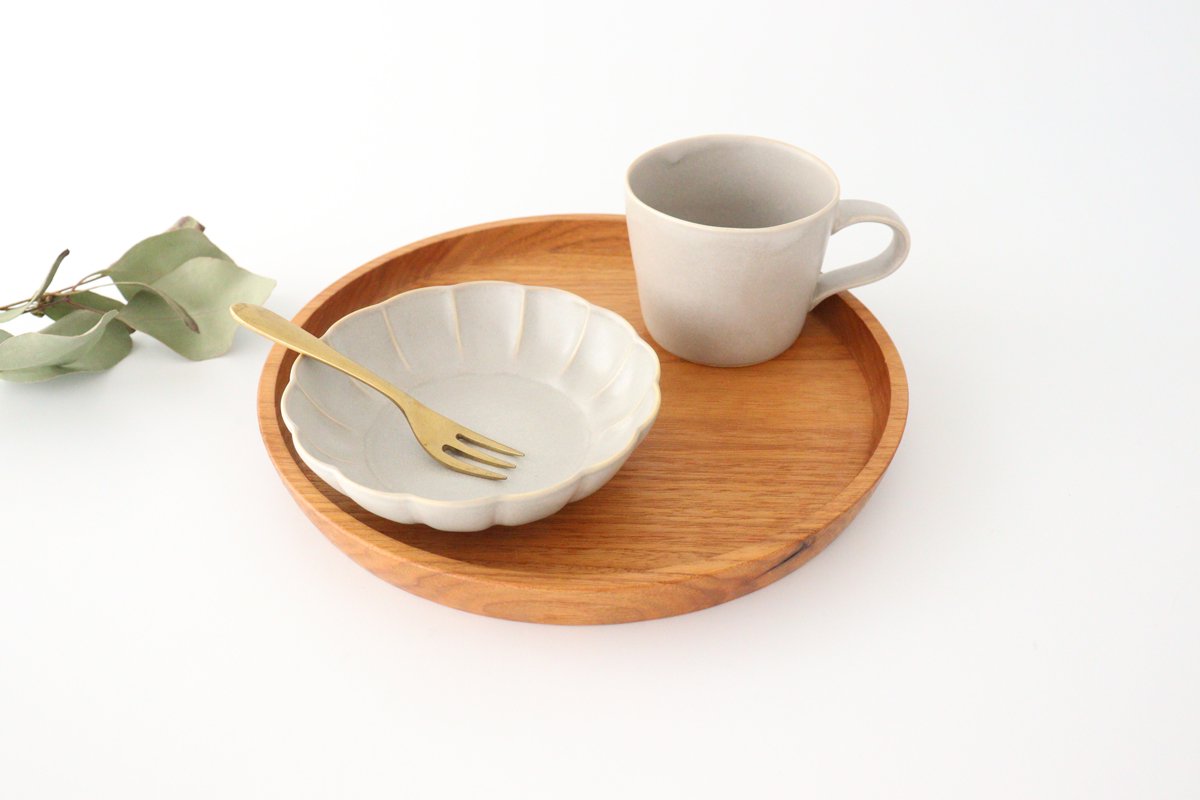 Small chrysanthemum bowl, sherbet gray, porcelain, Koyo kiln, Arita ware