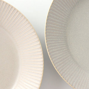 Shinogi 21cm/8.3in Plate Sherbet Gray Porcelain Koyo Kiln Arita Ware