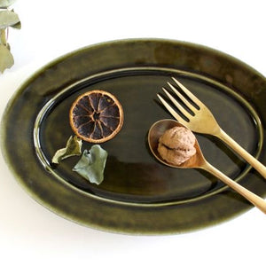 Rim Oval Plate L Olive Porcelain Koyo Kiln Arita Ware