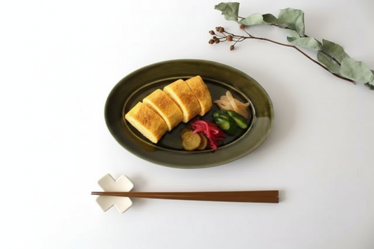 Koyo Kiln Oval Plate Olive M | Arita Ware