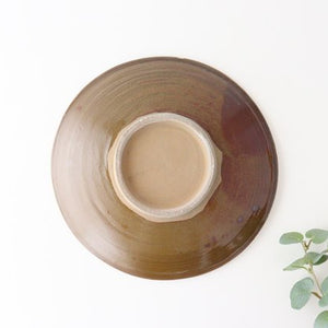 24cm/9.4in Plate Tobikanna Pottery Ontayaki