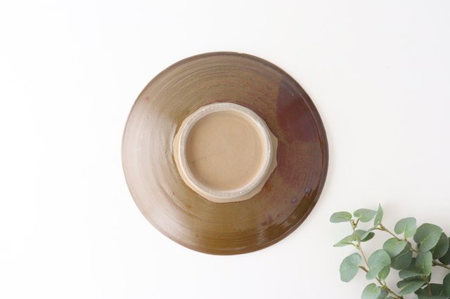 24cm/9.4in Plate Tobikanna Pottery Ontayaki