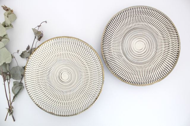 Round Plate Tobikanna 21cm/8.3in | Ontayaki