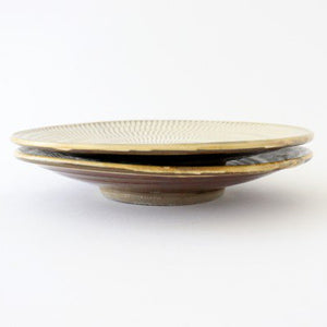 Round Plate Tobikanna 21cm/8.3in | Ontayaki