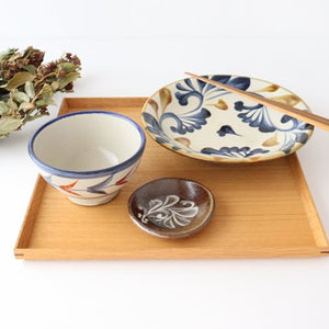 Toshin Kiln Soup Bowl Red Bougainvillea | Tsuboya Ware Yachimun