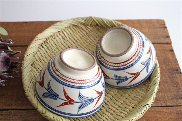 Toshin Kiln Soup Bowl Red Bougainvillea | Tsuboya Ware Yachimun