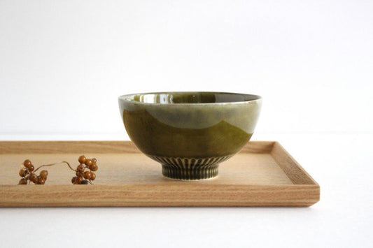 Rice Bowl Olive Porcelain Koyo Kiln Arita Ware