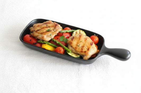 Grill Long Square Hand Plate Heat-resistant | Banko Ware