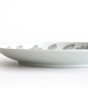 22cm plate gray porcelain daisy Hasami ware