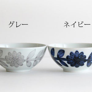 13.5cm bowl gray porcelain daisy Hasami ware