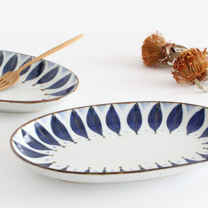 Oval plate petal porcelain Hasami ware