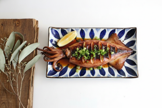 Rectangle Plate Petal |Sushi Plate Hasami Ware