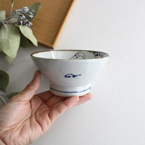 Kurawanka bowl crane pottery kotohogi Hasami ware