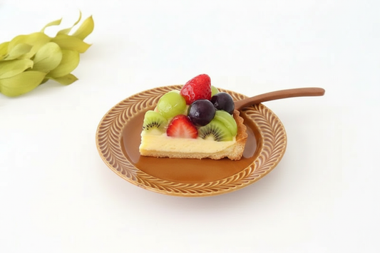 Round Plate Rosemary Amber 17.5㎝/6.9in | Hasami Ware