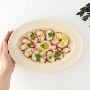 Oval Plate Rosemary Ivory | Hasami Ware
