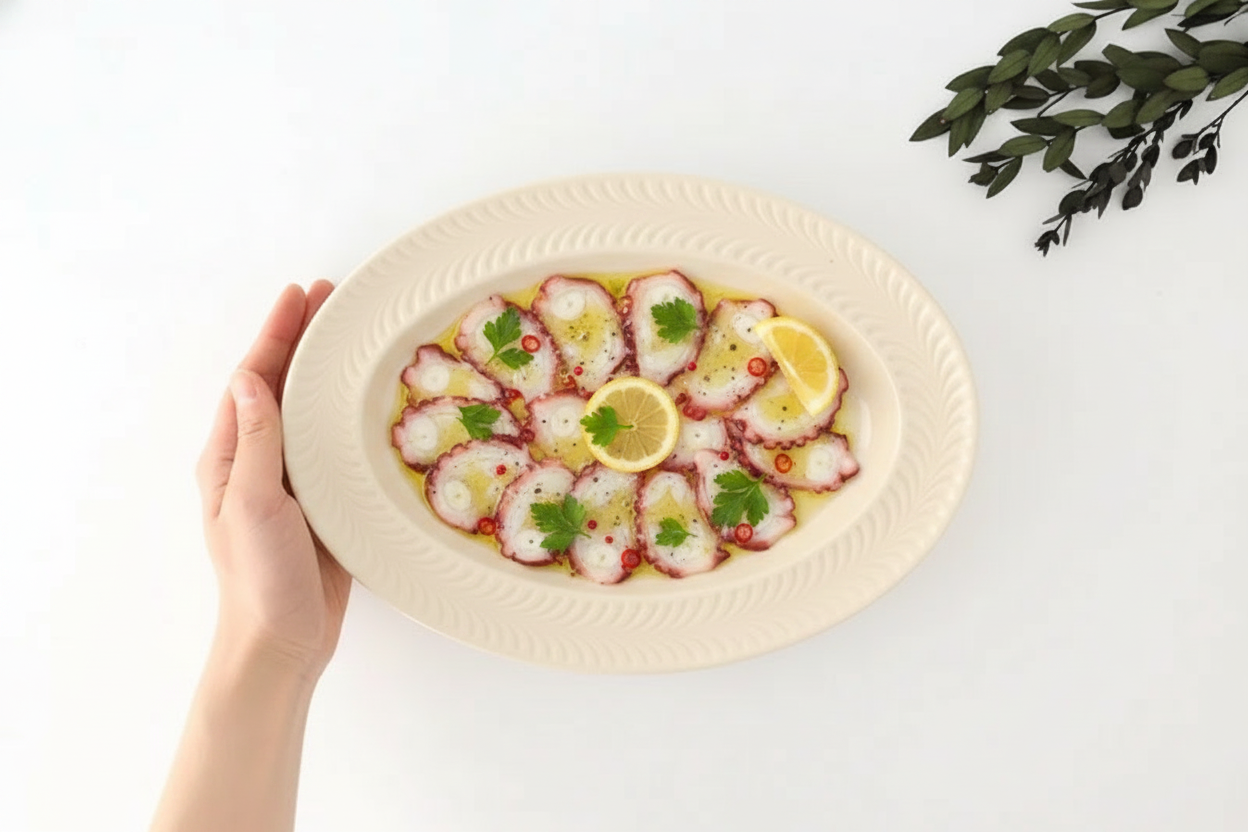 Oval Plate Rosemary Ivory | Hasami Ware