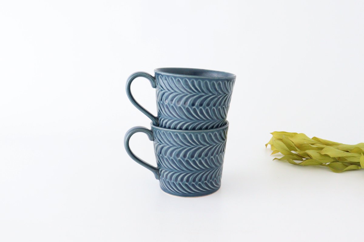 Mug denim pottery rosemary Hasami ware