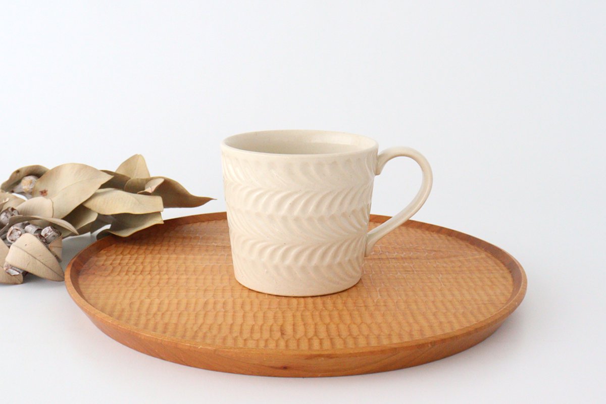 Mug ivory pottery rosemary Hasami ware