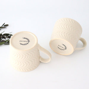 Mug ivory pottery rosemary Hasami ware