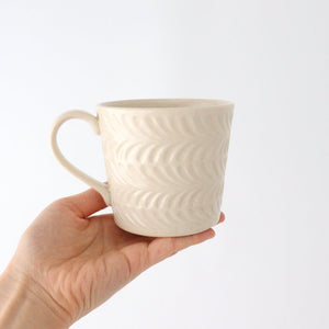 Mug ivory pottery rosemary Hasami ware