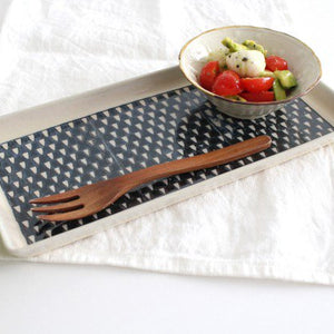 ORIME Rectangle Plate Pique Brown | Sushi Plate Hasami Ware