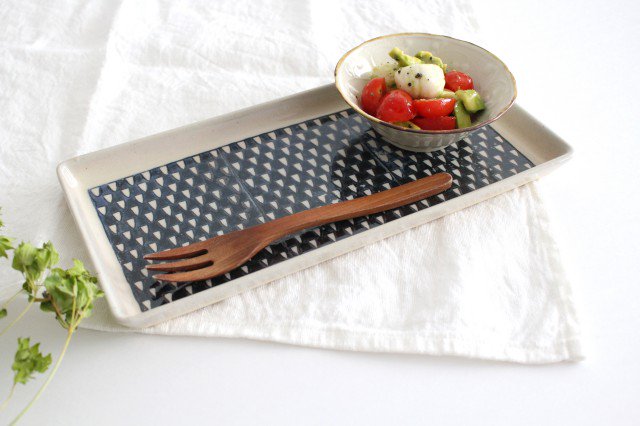 ORIME Rectangle Plate Pique Brown | Sushi Plate Hasami Ware