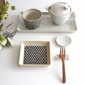 ORIME Square Plate Pique Brown | Hasami Ware