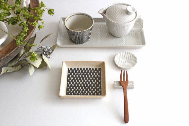 ORIME Square Plate Pique Brown | Hasami Ware