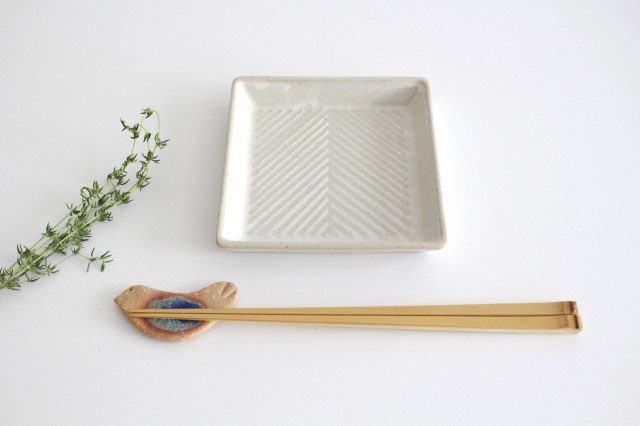 ORIME Square Plate Herringbone White | Hasami Ware