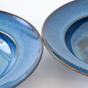 Pasta plate indigo blue porcelain ORLO Mino ware