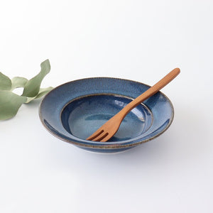 Salad Bowl Indigo Blue Porcelain ORLO Mino Ware