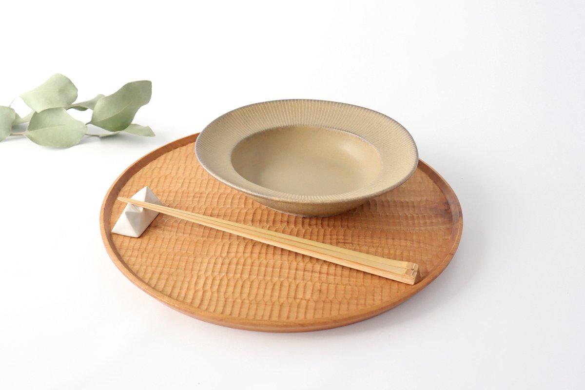 Salad bowl brown porcelain ORLO Mino ware