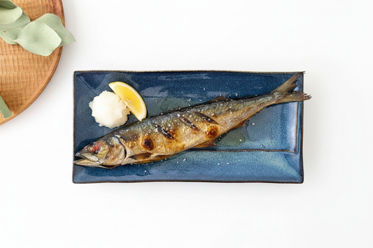 ORLO Long Square Plate Indigo Blue L | Sushi Plate Mino Ware