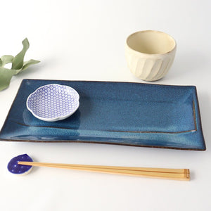 Plate L Indigo Blue Porcelain ORLO Mino Ware