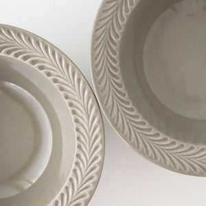 Bowl gray pottery rosemary Hasami ware
