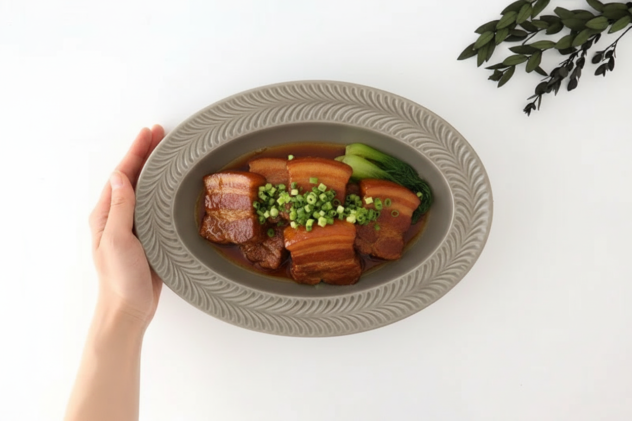 Oval Plate Rosemary Gray | Hasami Ware