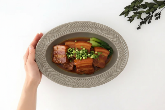 Oval Plate Rosemary Gray | Hasami Ware