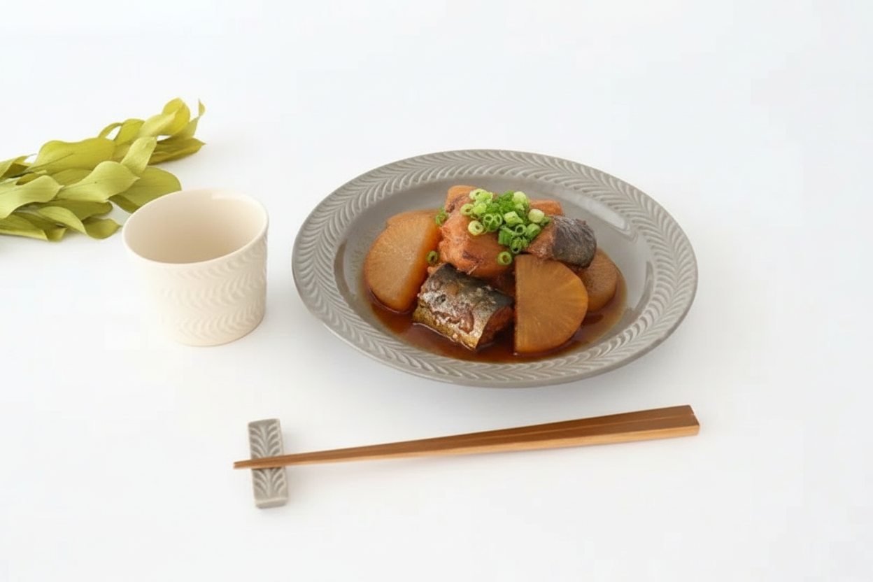 Round Plate Rosemary Gray 17.5㎝/6.9in | Hasami Ware