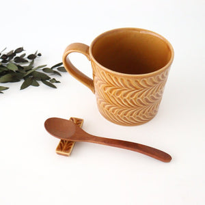 Chopstick rest amber pottery rosemary Hasami ware