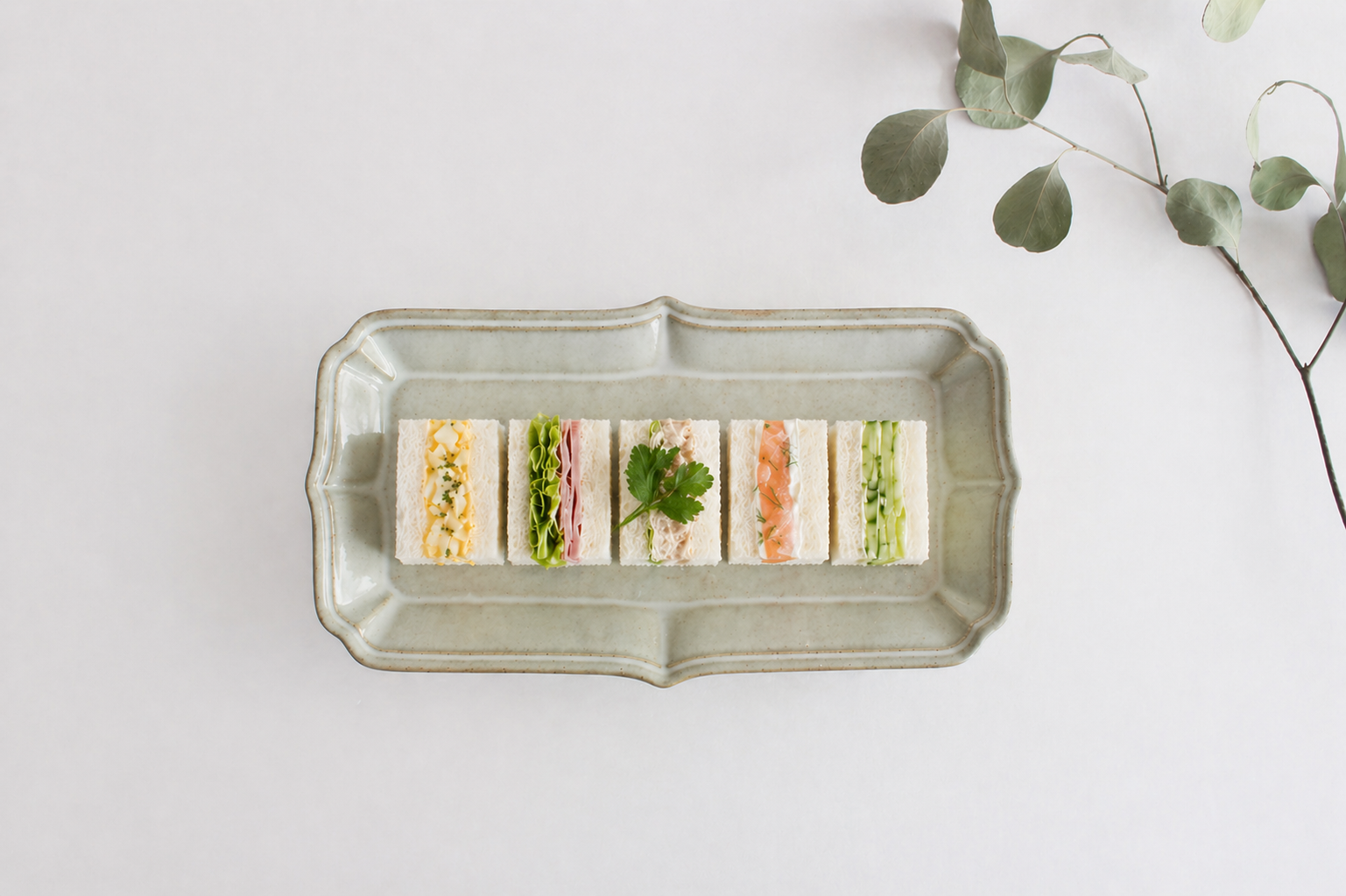 Rectangle Plate White Large | Sushi Plate Hasami Ware