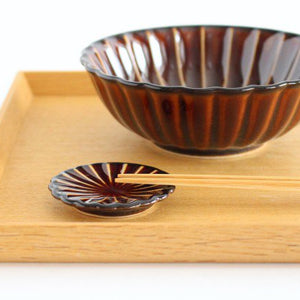 Giyaman Chopstick Rest Brown | Hashioki Mino Ware