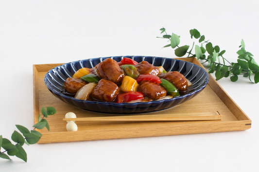 Giyaman Oval Large Plate Blue | Mino Ware