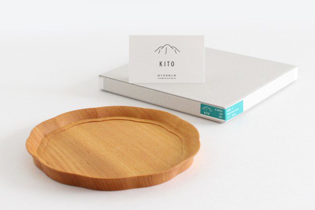 Aizawa Wood Crafts KITO Flower Tray Small Zelkova