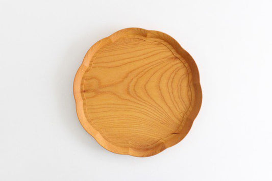 Flower tray, medium zelkova, Yososawa Wood Crafts/KITO