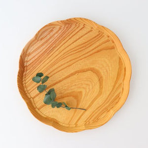 Flower tray large zelkova Yososawa Wood Crafts/KITO