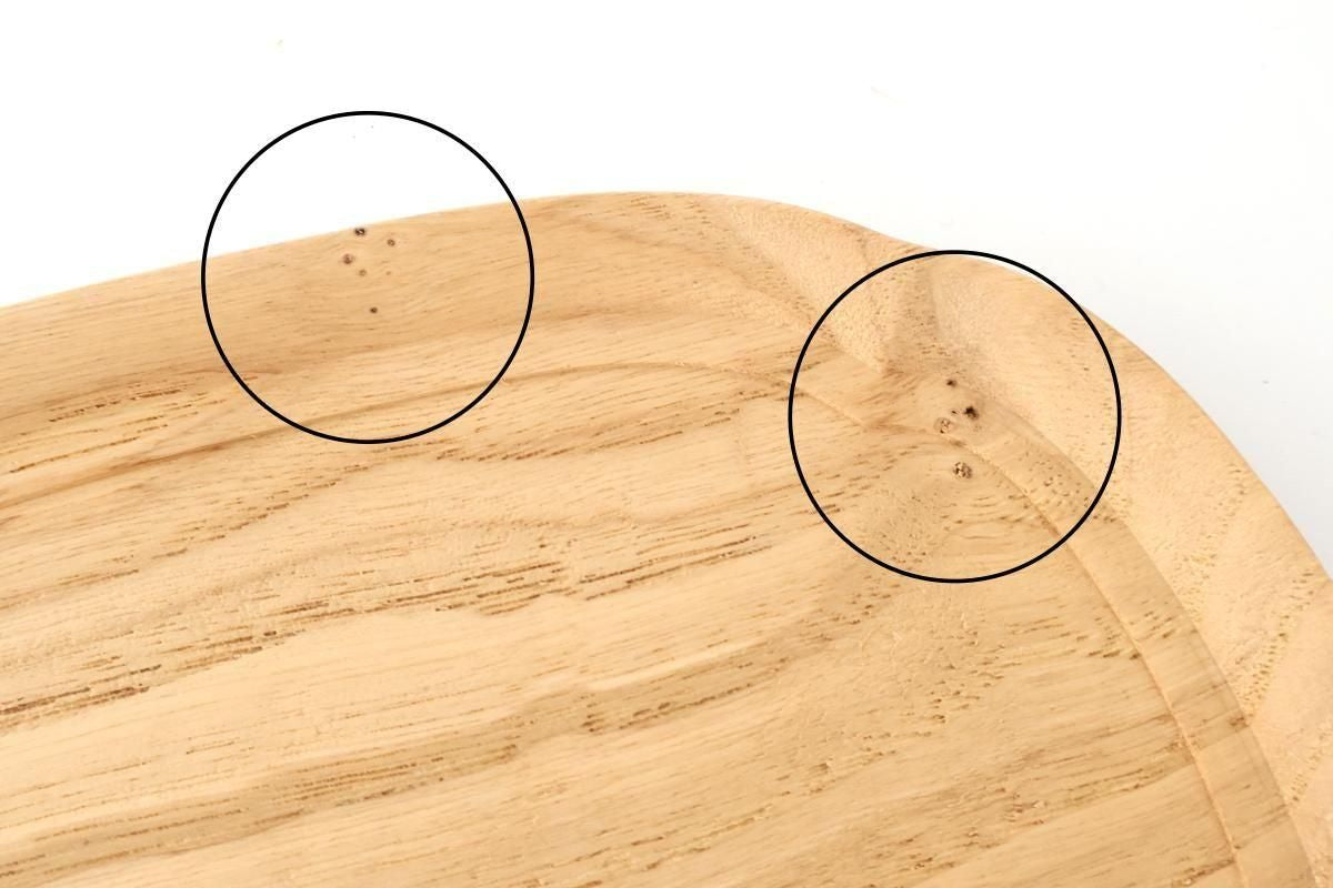 Aizawa Wood Crafts KITO Oval Wood Tray Obon Chestnut