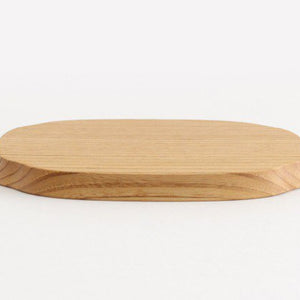 Aizawa Wood Crafts KITO Oval Wood Tray Obon Chestnut